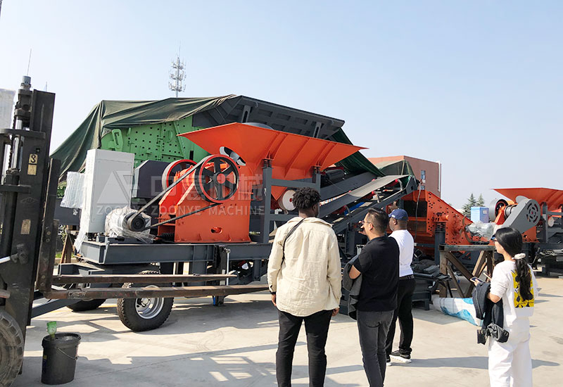 Technical manager explains equipment to customers